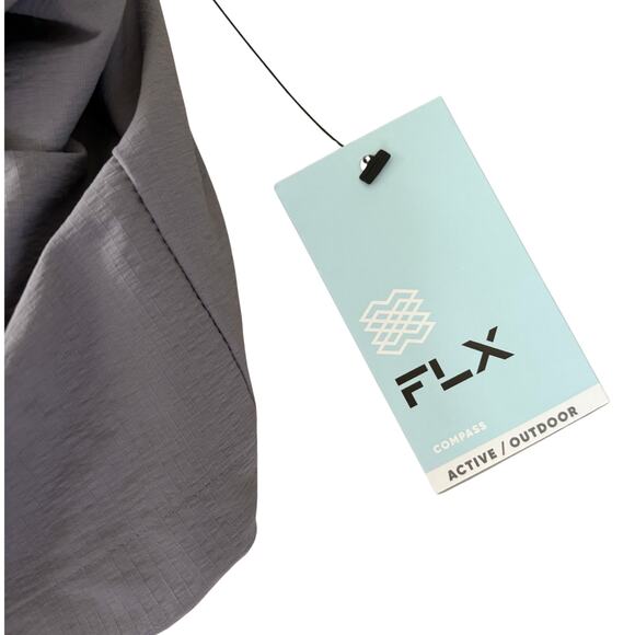 FLX Compass Active Outdoor Mauve Sand Cropped Utility Jacket Zip Pockets XL NWT - Picture 3 of 8